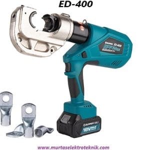 ED-400 16-400mm2 Şarjlı Pabuç Sıkma Pensesi 150mm 18V 3.0Ah 12Ton