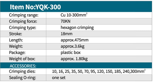 YQK-300 HİDOLİK SKP SIKMA PENSESİ 10-300mm2 - Görsel 2