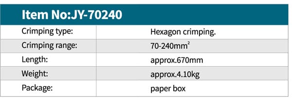 JT-300 16-300 mm² MEKANİK PABUÇ SIKMA PENSESİ - Görsel 3